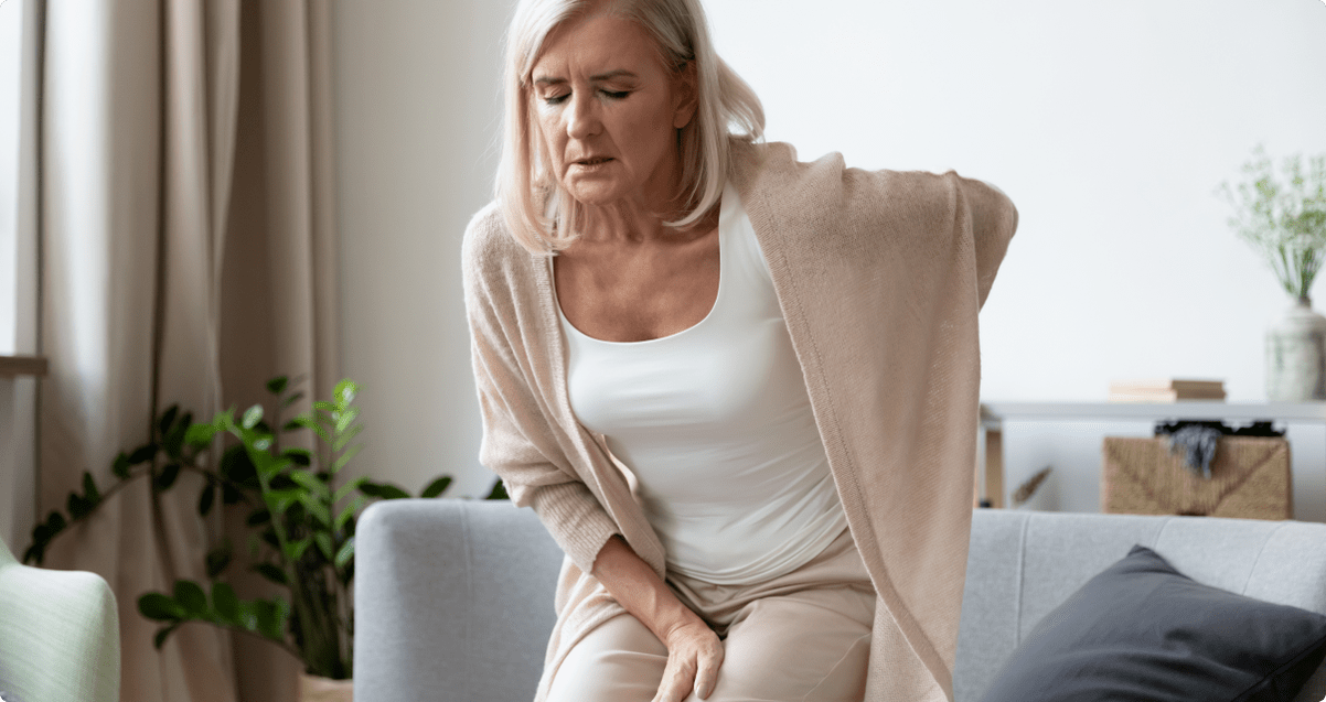 Schmerzen bei Osteochondrose der Wirbelsäule. 